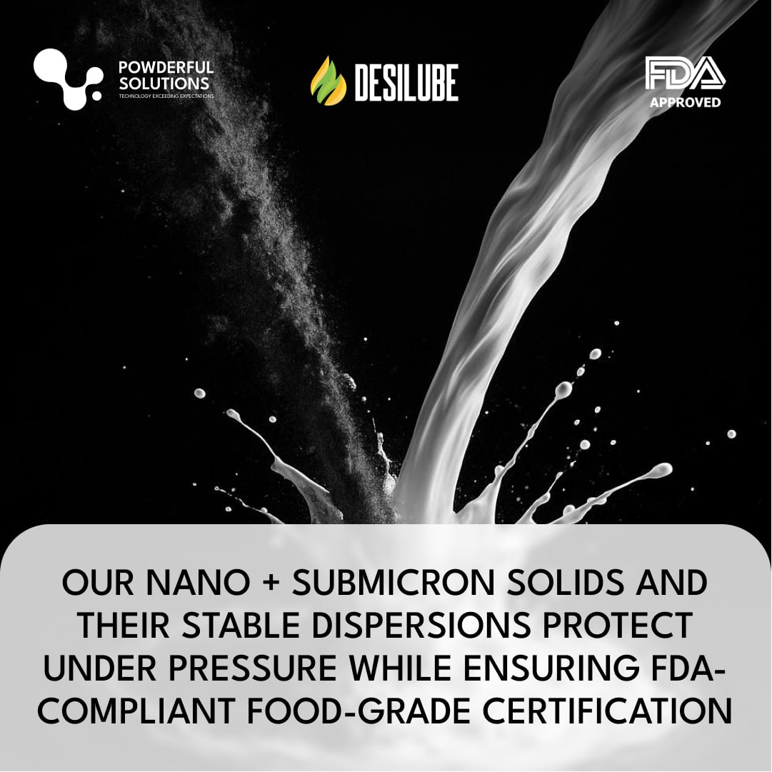 Submicron solid lubricant dispersions ensuring FDA food-grade safety and PFAS-free compliance