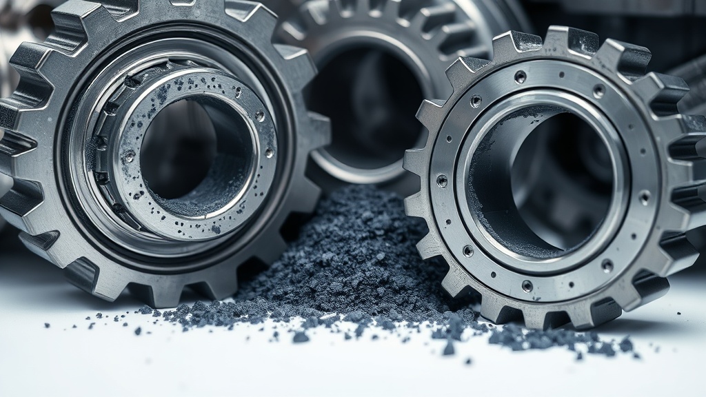 MoS2 submicron solid lubricant additive on industrial gears